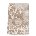 thumbnail image 2 of Brown Anchor Nautical Kitchen Towels Set of 1, Coastal Beach Coral Starfish Absorbent Dish Towels for Kitchen, Microfiber Hand Towel, Quick Drying Tea Towel for Cleaning Decorative Dishcloths, 2 of 7