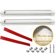 AUTOXBERT 2Pcs 12V LED Lights Bar 108 LED 6000K RV Interior Light Strip for Van Boat Trailer Camper