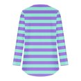 thumbnail image 4 of DDAPJ pyju Womens Striped T-shirts Crewneck Loose Fit Tunic Tops Fall Casual Blouses Ofertas del día Light Blue XL, 4 of 8