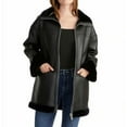 thumbnail image 2 of Rebecca Minkoff Women's Velour Lined Faux Leather Jacket, Black, XS, 2 of 3