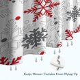 thumbnail image 6 of White Christmas Snowflake Pattern Shower Curtain 72"x84" ,Bathroom Decorative Shower Curtains Set with 12 Hooks,Modern Waterproof Washable Shower Curtain, 6 of 6