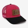 thumbnail image 4 of ZHOGXU Father'S Day Mens Baseball Cap Letter Print Mesh Wide Brim Fashion Comfortable Summer Cap For Outdoor Activities And Everyday Wear,Hot Pink,One Size, 4 of 6