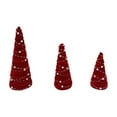thumbnail image 2 of Byujiro Mini Christmas Tree for Tabletop Christmas Velvet Ornaments 3 Piece Set Christmas Tree Tray Table Shelf Ornaments Scene Decoration Decorations Portable Holiday Tree Christmas Decorations, 2 of 6