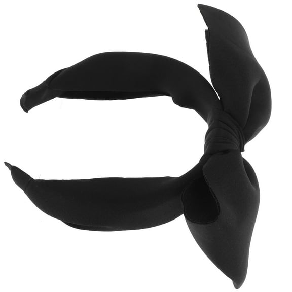 PAMINGONO 1Pack Comfortable Black Bow Headbands For Women With Sponge