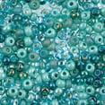 thumbnail image 2 of John Bead Perles de Graines Tchèques 6/0 Mélange Bleu Rétro, 2 of 2