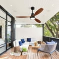 thumbnail image 6 of 52 Inch Wooden Ceiling Fan With 3 Solid Wood Blades Remote Control Reversible DC Motor With Led Light, 6 of 9