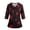 Deep Red, variant on Halloween Plus Size Scrub Tops for Women V-Neck Short Sleeve Scrub Shirt, Seasonal Print Medical Work Top with Pockets and Side Slits Beige L