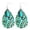 B, variant on QIQUWOHUL Vintage Embossed Leather Water Drop Shape Blue Turquoise Stone Dangle Earrings For Women Mom