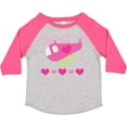 thumbnail image 3 of Inktastic Valentine Pink Heart Helicopter Boys or Girls Toddler T-Shirt, 3 of 5