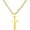Gold, variant on Cross Necklace for Men, Silver Gold Stainless Steel Plain Cross Pendant Necklace for Men Box Chain 18-26 Inch