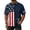 Navy, variant on USA 250th Anniversary Print Polo Shirts for Men Casual Patriotic Short Sleeve Relaxed Fit Anniversary 250 Patriotic American Flag Graphic Tee