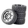 thumbnail image 3 of 4pcs 1/10 Rubber Tire Remote Control Racing Car for WLtoys 144001 124024019 Black, 3 of 7