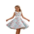 thumbnail image 4 of FYDUU Robes Filles Sans Manches Années 50 Vintage à Pois Robe de Soirée Rétro Col Peter Pan Décontractée Robe d'Été Quotidienne Mode, 4 of 4
