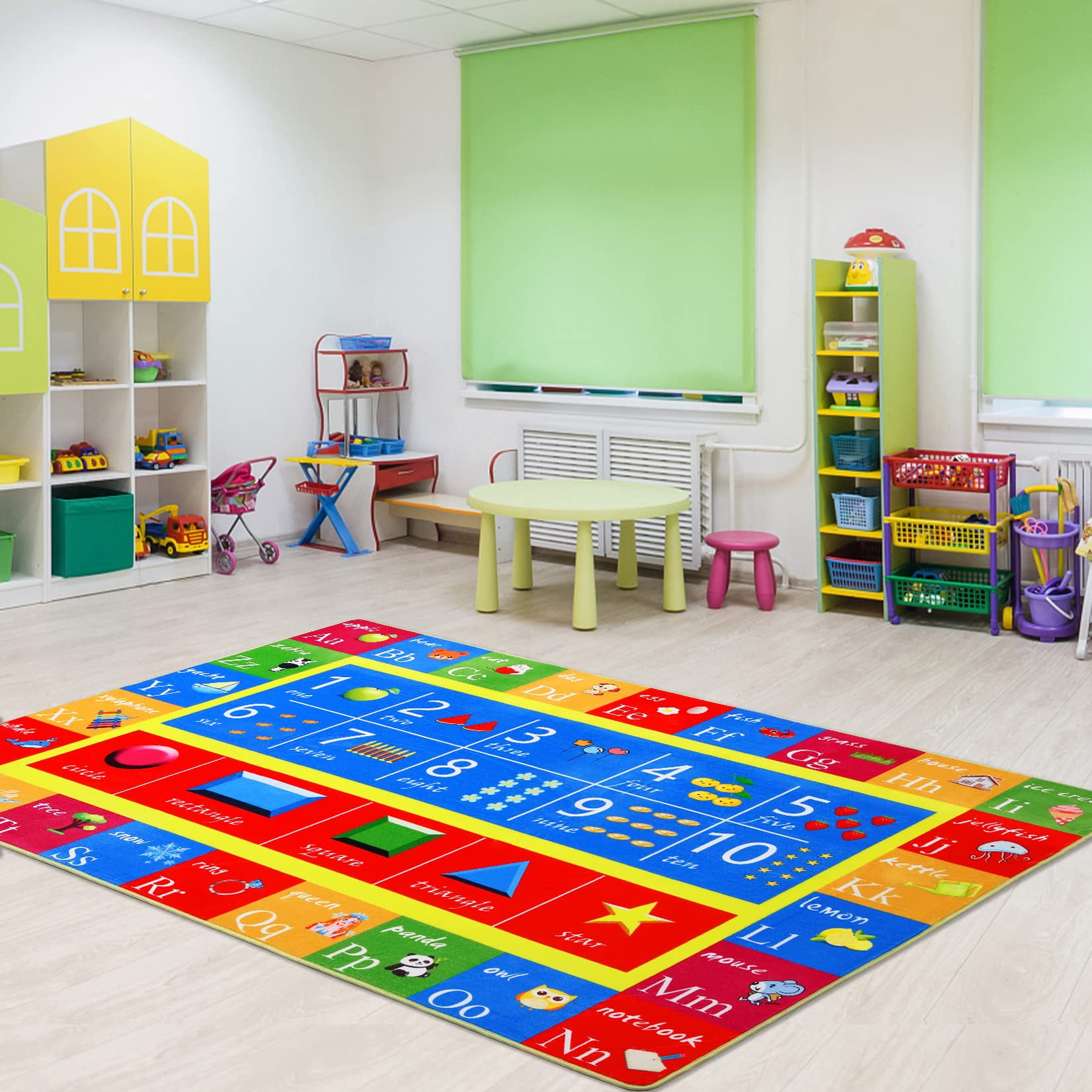 Area Rug 5*7 Kids Rug for Classroom Kids Playmat ABC Educational Area