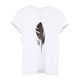 thumbnail image 2 of Pntutb moda mujer cuello redondo manga corta camiseta estampado de plumas Casual top camiseta blusa Pntutb Pntutb-5391, 2 of 6