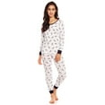 thumbnail image 2 of Leveret Womens Two Piece Cotton Pajamas White Skeleton M, 2 of 3
