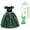 Dress with Accessories, variant on KAWELL Coronation Green Dress Luxury Girls Costume Princess Accessories Party Halloween Christmas Role-Playing