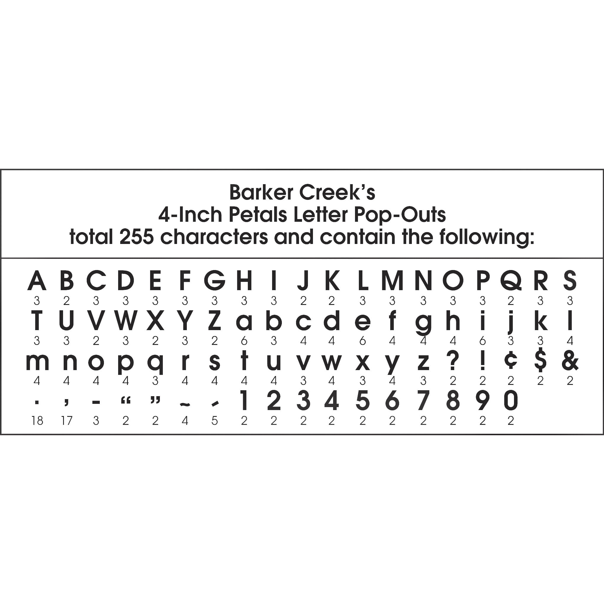 Barker Creek Nautical Chevron 4" Letter Pop-Outs ̶ 255 Characters