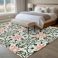 thumbnail image 4 of 5'x8' Area Rugs, Boho Flowers Indoor Outdoor Area Rug for Living Room Bedroom, Farmhouse Abstract Geometric Patterned Washable Bathroom Rugs Kitchen Floor Carpet Mats Home Decor Aesthetic, 4 of 8