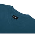 thumbnail image 4 of Krumba Mens Oversized Sweater Vest: Big Tall V Neck Plus Size Knit Sleeveless Casual Pullover Denim Blue 6XL, 4 of 12