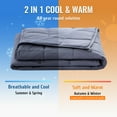thumbnail image 3 of 60x80" Weighted Blanket Full Queen Size Reduce Stress 20lb, 3 of 11