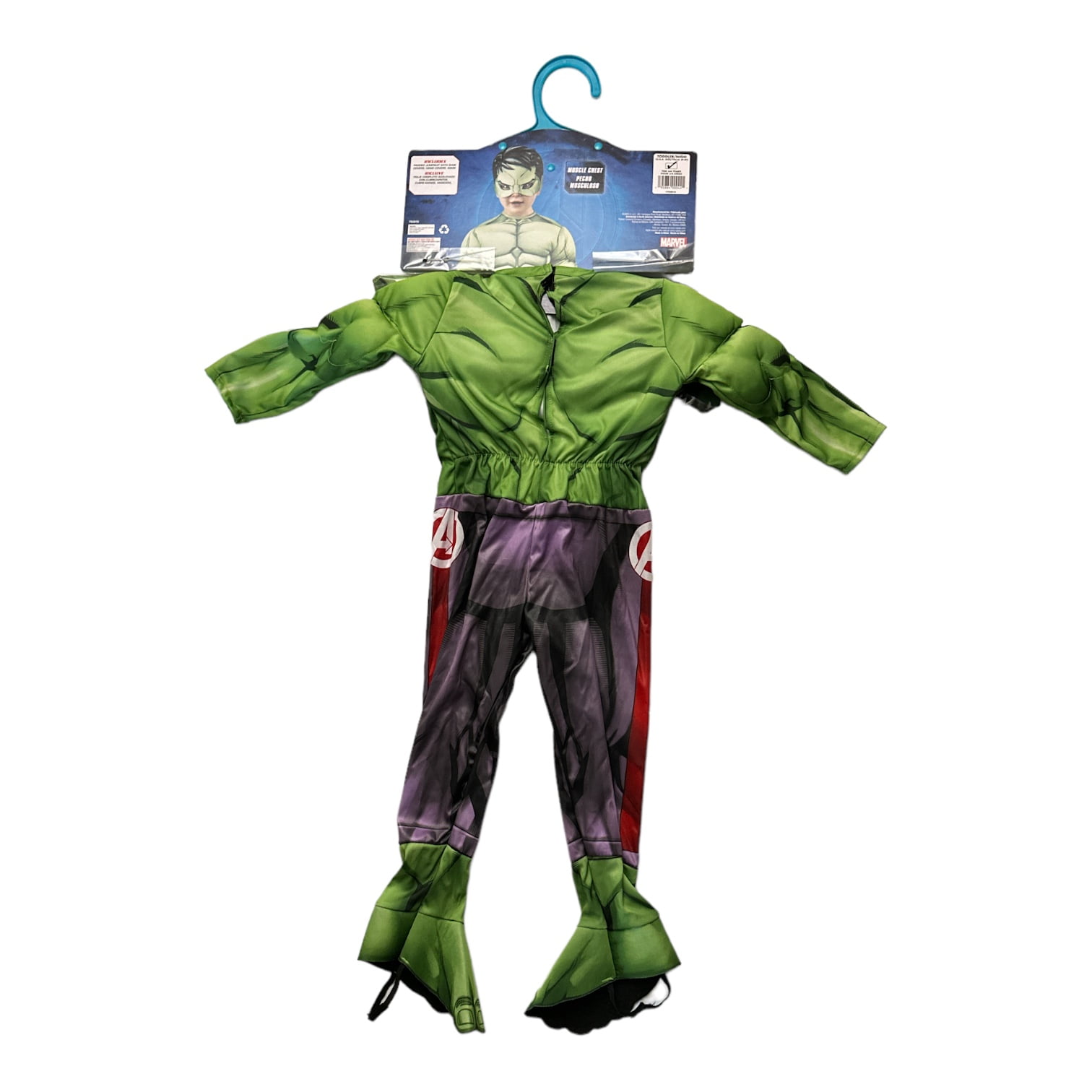 Kids' Marvel Hulk Muscle Chest Halloween Costume Jumpsuit With
