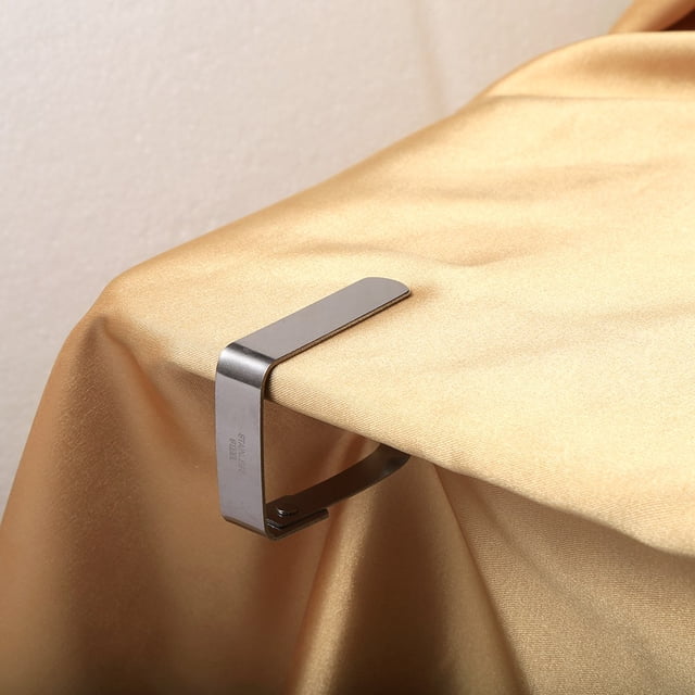 Clip para cubierta de mesa de acero inoxidable liviano clip para tela de escritorio fácil de usar pícnics en casa resistentes y duraderos plateados para bufés de ANGGREK Otros
