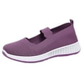 thumbnail image 2 of Summer Savings Clearance! Zpanxa Womens Casual Shoes Womens Fashion Casual Breathable Wedges Slip on Walking Sneakers Loafers Shoes Purple 36, 2 of 8