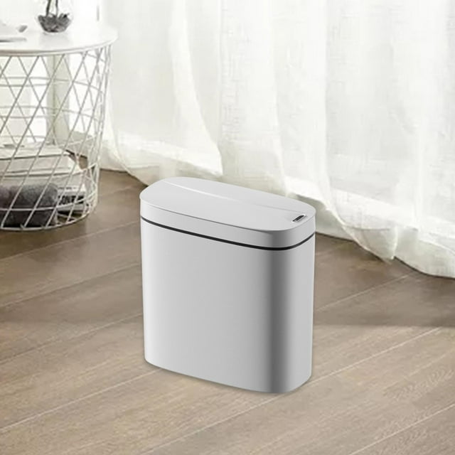 Bote de basura sin contacto Perfecl Cubo de basura de inducción inteligente impermeable 14 l blanco