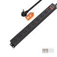 thumbnail image 1 of 8 Outlet Power Strip, Wall Mountable Heavy Duty Power Strip, 1200J Surge Protector, 1 of 8