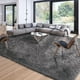 thumbnail image 1 of Alfombra grande Shaggy Merelax, 244 x 305 cm, antideslizante, gris oscuro, 1 of 9