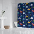 thumbnail image 2 of Dark Blue Dinosaurs ROAR Pattern Shower Curtain 72"x72" ,Bathroom Decorative Shower Curtains Set with 12 Hooks,Modern Waterproof Washable Shower Curtain, 2 of 6