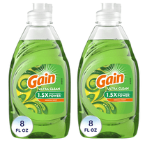 (2-pack) Gain Ultra Dishwashing Liquid Dish Soap, Original Scent, 8 fl oz