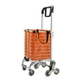 thumbnail image 2 of Carros de equipaje portátiles Cesta de comestibles para el hogar con ruedas de escalada Carro de aleación de aluminio para r, jardín, Naranja Sunnimix Carrito de compras, 2 of 8