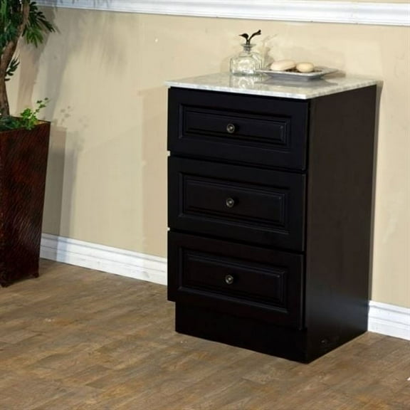 20 in Marble top cabinet-dark mahogany