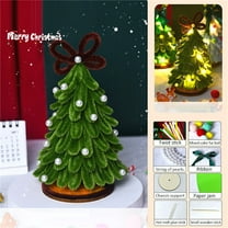 ZSBCMY DIY Christmas Tree Kit, Twisted Stick Craft Set, Pipe Cleaner Christmas Decorations, Fun Holiday Ornaments for Festive Decorating