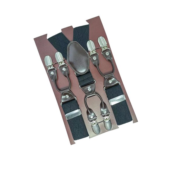 Tirantes para hombre con 6 clips, correas elásticas gruesas, accesorios de hardware