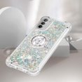 thumbnail image 4 of Glitter Case for Moto G 5G 2022, Bling Sparkle Floating Liquid Soft TPU Cushion Fashion Girly Women Girls Clear with Ring Holder Phone Cover for Motorola Moto G 5G 2022（Not 2021）  Silver, 4 of 12