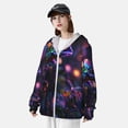 thumbnail image 3 of Daiia Glowing Chameleon Fantasy Art UPF 50+ Sun Protection Hoodie Jacket Lightweight Long Sleeve Sun Shirt for Women Men with Pocket Hiking Outdoor-XX-Large, 3 of 7