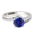 thumbnail image 2 of Aonejewelry 1.15 Ct. Halo Tanzanite and Diamond Engagement Ring Crafted In 14k Solid White Gold, 2 of 4