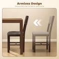 thumbnail image 5 of HOMCOM Modern Dining Chairs Set of 4, Linen Fabric Upholstered Kitchen Chairs with Rubberwood Legs for Dining Room, Living Room, Gray, 5 of 9