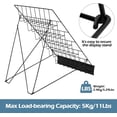 thumbnail image 3 of ybaymy 6-Tier 18" Wide Metal Wire Magazine Rack,Table Top Book Display Stand with Sign Channel,Collapsible Commercial Display Holder for Comic,Greeting Card,Literature,Trade Show,Art Print, 3 of 8