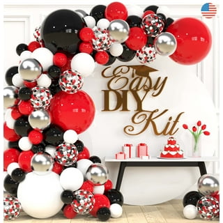 Red And Black Balloons Decorations