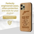 thumbnail image 2 of Case Yard Wooden Case Outside Soft TPU Silicone Slim Fit Shockproof Wood Protective Phone Cover for Girls Boys Men and Women Supports Wireless Charging Wild West Rodeo Design case for iPhone-12/12-Pro, 2 of 7