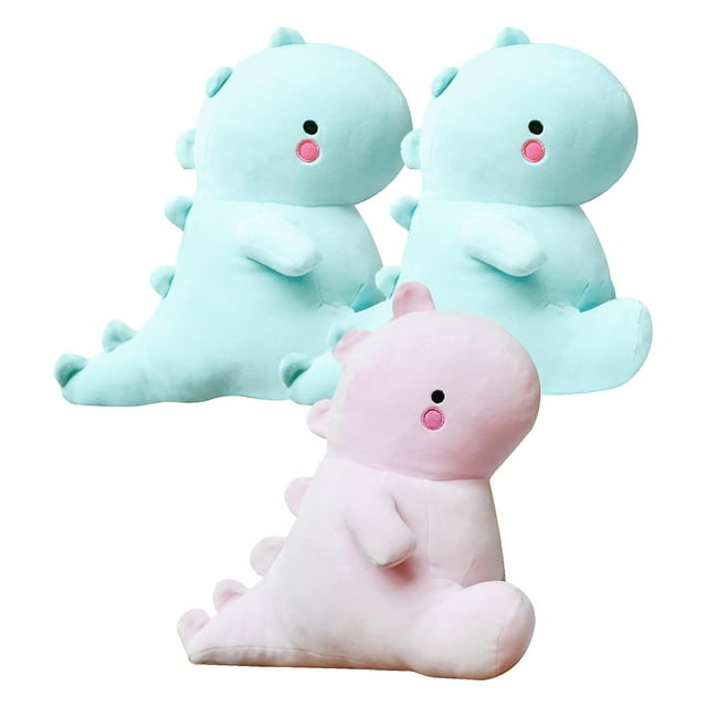 Set de 3 Peluches de Dinosaurio Esponjosos y Tiernos, Figuras de Peluche de Personajes Animados, Obsequios Originales