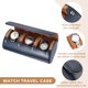 thumbnail image 3 of Estuche de Viaje para Reloj Uxcell para Hombres, Estuche de Reloj de Cuero, Caja de Almacenamiento de Reloj Portátil para Navidad, Cumpleaños y Aniversario, 3 Slots (Azul), 3 of 7