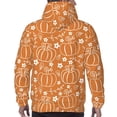 thumbnail image 7 of Fotbe Men's Hoodie with Hand-drawn Pumpkin with Flowers Pattern - Kangaroo Pocket Pullover Hooded Sweatshirt, Perfect for Daily Wear, Travel, and Home-Large, 7 of 7