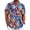 DarkBlue, variant on Short Sleeve Men Hawaiian Shirts Floral Print Button Down Shirts for Men Casual Beach Shirts