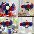thumbnail image 5 of 24 Pcs Artificial Chrysanthemums Flowers Patriotic Flowers Decor, 4th of July Fake Mums Flowers Silk for Home Decor Indoor Memorial Day Table Centerpiece (24, Red, White, Blue), 5 of 7