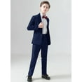 thumbnail image 2 of 4pcs Boys Formal Gentleman Outfits Long Sleeve Boys Clothing Set For Competition Wedding Banquet Dress, 2 of 6